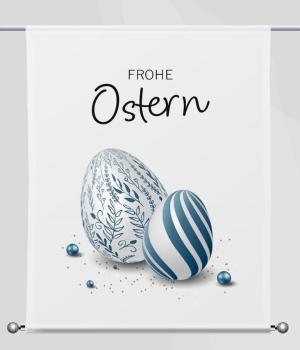 Preview: Ostern-moderna-blue-rechteckig, Scheibenhänger eckig